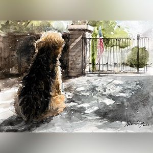 Watercolor hand painting